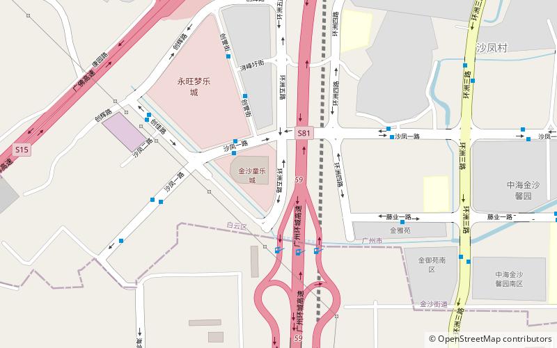 jinshazhou kanton location map