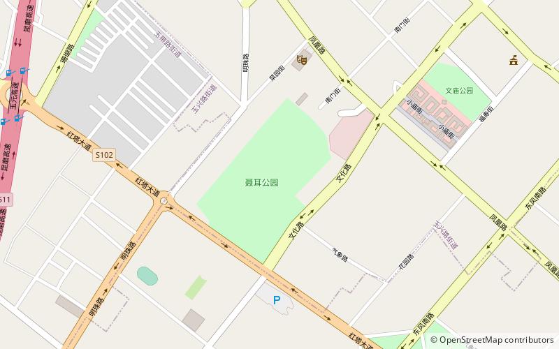nie er park yuxi location map