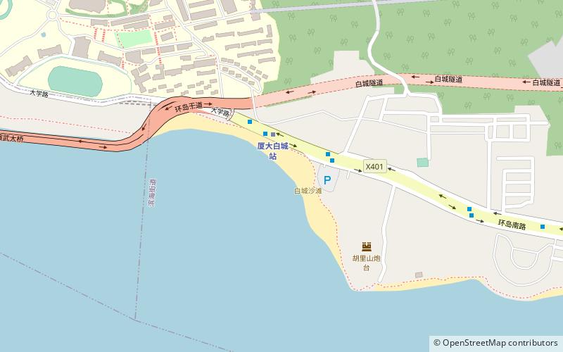 bai cheng sha tan xiamen location map