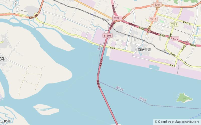 Xiamen Zhangzhou Bridge location map