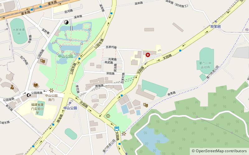 zhongshan park xiamen location map
