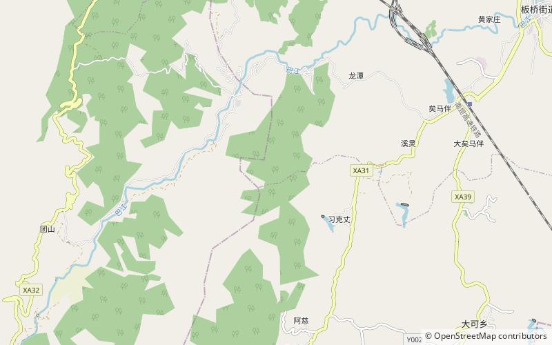 Dadieshui Waterfall location map