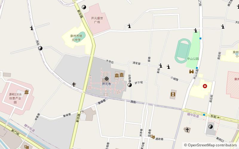 kai yuan si gu chuan guan quanzhou location map