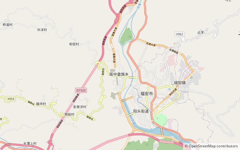 banzhong she ethnic township fuan location map
