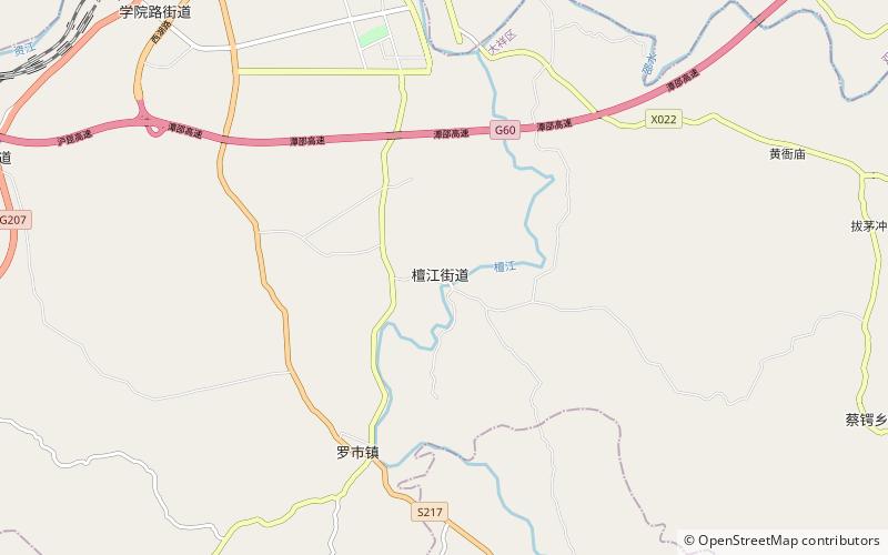 tanjiang subdistrict shaoyang location map