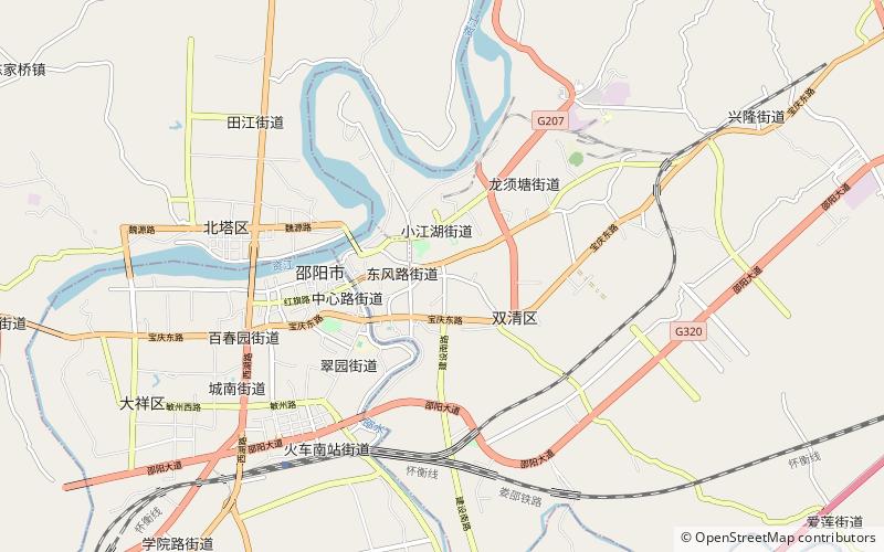 shuangqing district shaoyang location map