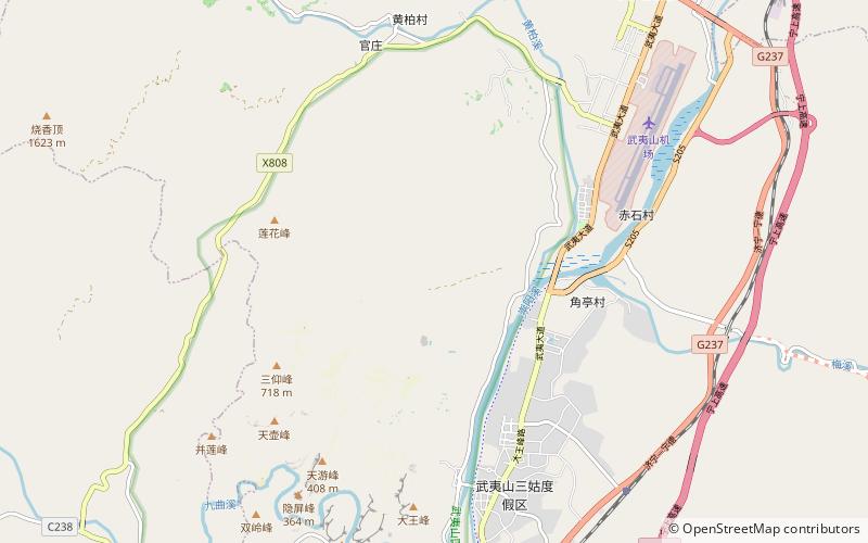 water curtain cave wuyishan location map