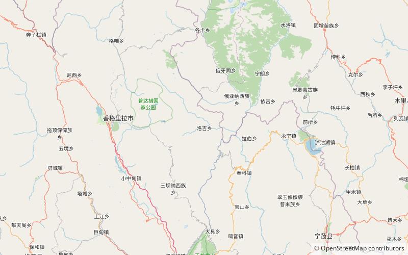 luoji township three parallel rivers national park location map