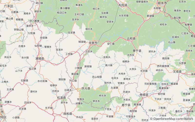 huangmaojian narodowy rezerwat przyrody fengyangshan baishanzu location map