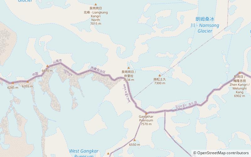 Liankang Kangri location map