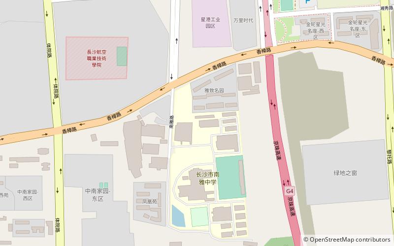 changsha aeronautical vacational and technical college location map
