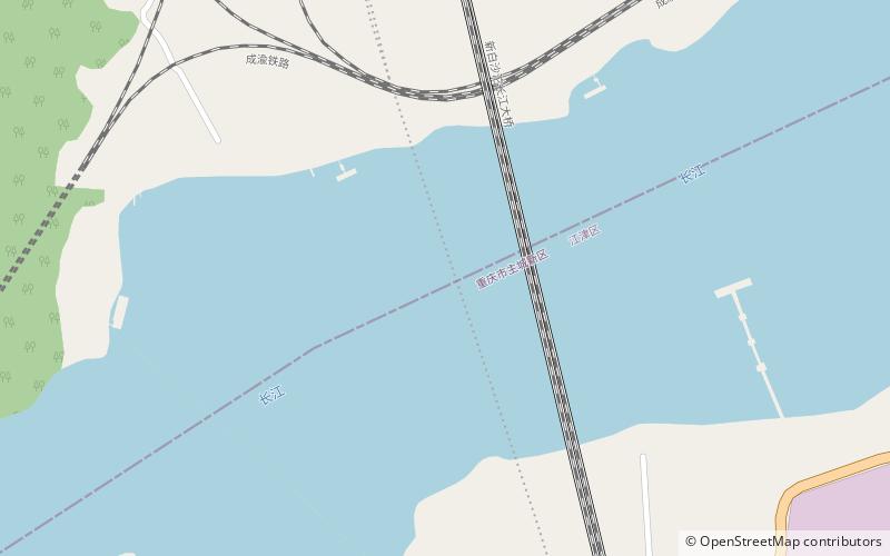 Baishatuo Yangtze River Railway Bridge location map