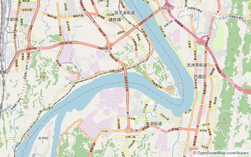 Yudong Yangtze River Bridge location map