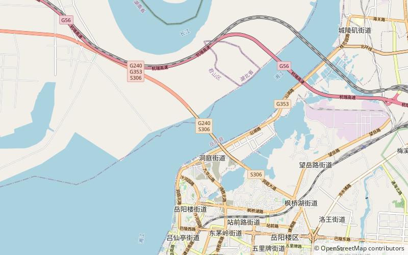 Dongting Lake Bridge location map