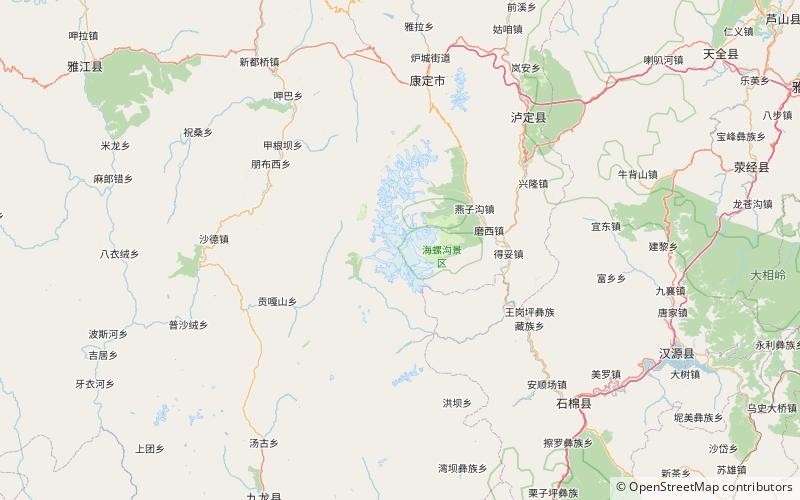 Mount Gongga location map