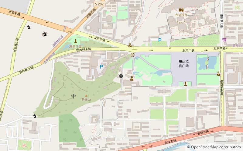 yaowang monastery lhasa location map