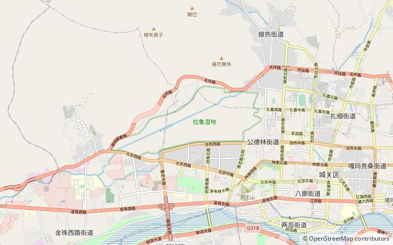 lalu wetlands national nature preserve lhasa location map