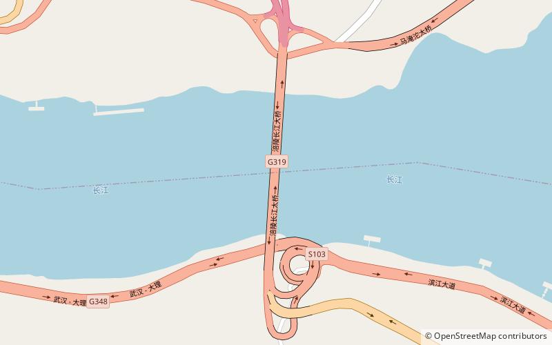 Fuling Yangtze River Bridge location map