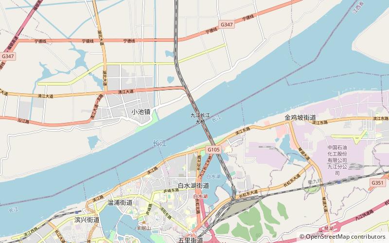 Jiujiang Yangtze River Bridge location map