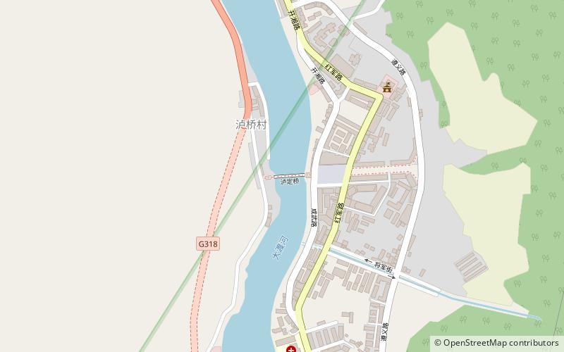 Luding Bridge location map