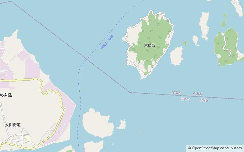 zhoushan island overhead powerline tie location map
