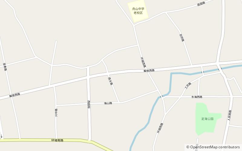jiefang subdistrict zhoushan location map