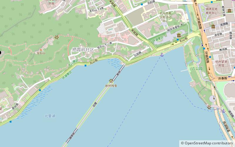 the broken bridge hangzhou location map