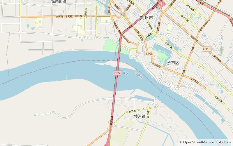 Jingzhou Yangtze River Bridge location map