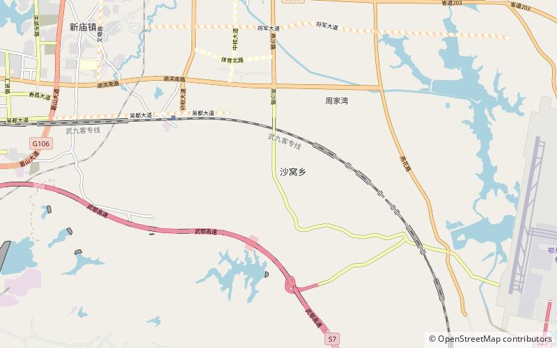 shawo township huanggang location map