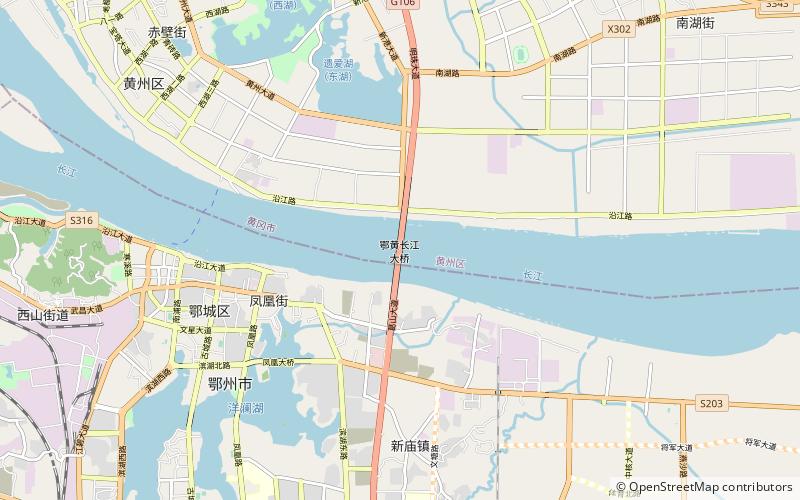 Ehuang Yangtze River Bridge location map