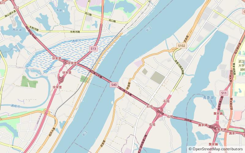 wuhan zhuankou yangtze river bridge location map