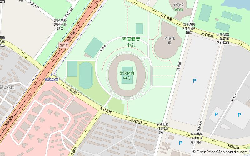 stade du centre sportif de wuhan location map