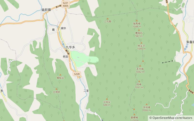 de cang wang sheng xiang mount jiuhua location map