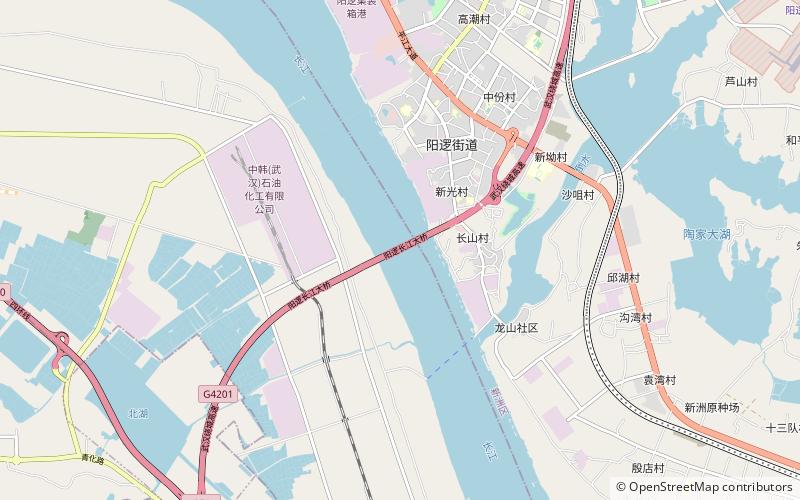 Yangluo Yangtze River Bridge location map