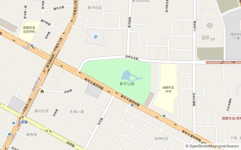 xin hua gong yuan chengdu location map