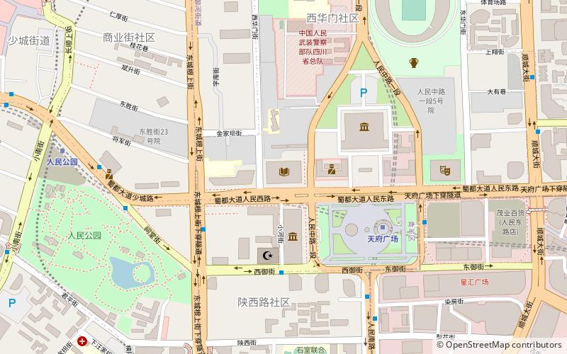 Sichuan Provincial Library location map