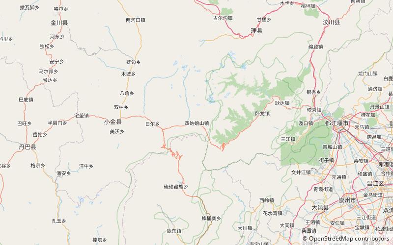 Siguniangshan location map