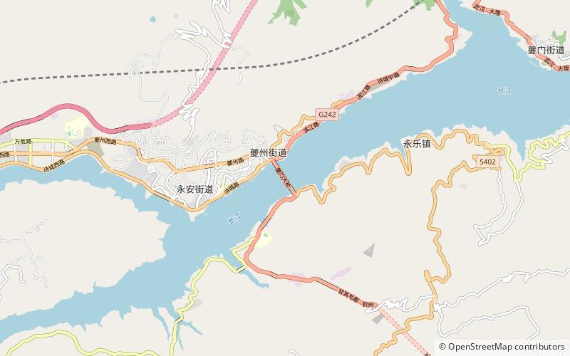Fengjie Yangtze River Bridge location map