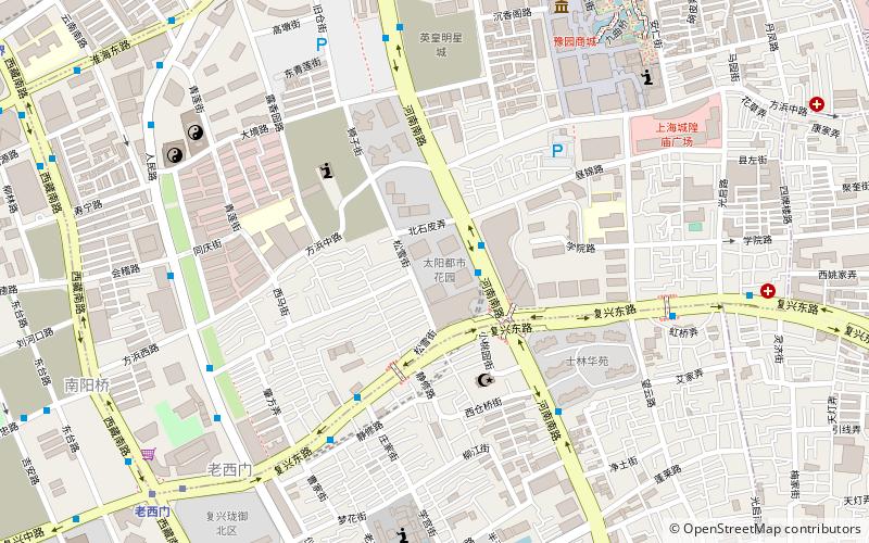 old city wall szanghaj location map