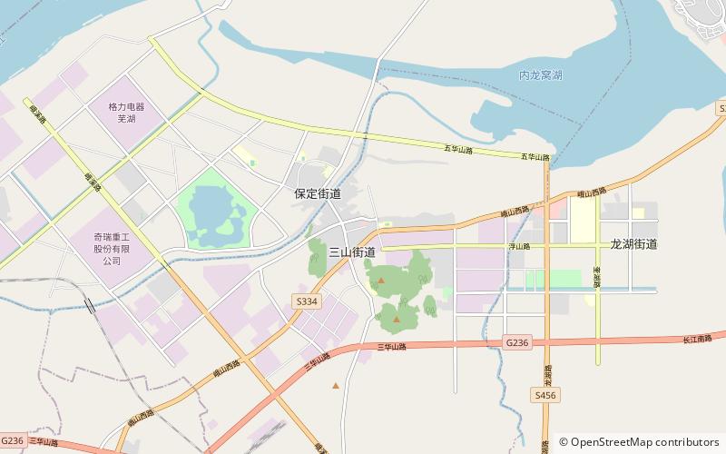 sanshan qu wuhu location map