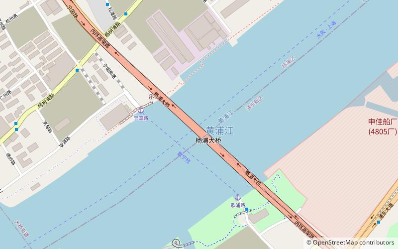 Yangpu Bridge location map