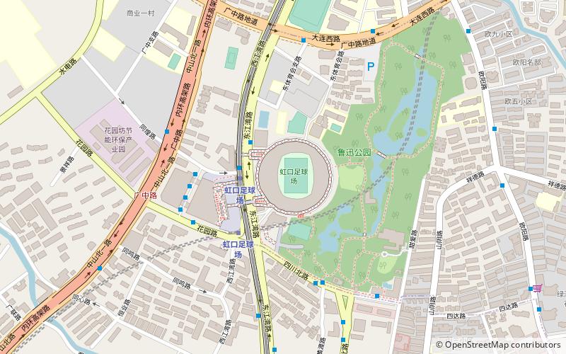 Hongkou Stadium location map