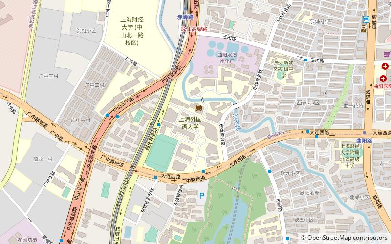 universidad de estudios internacionales de shanghai location map