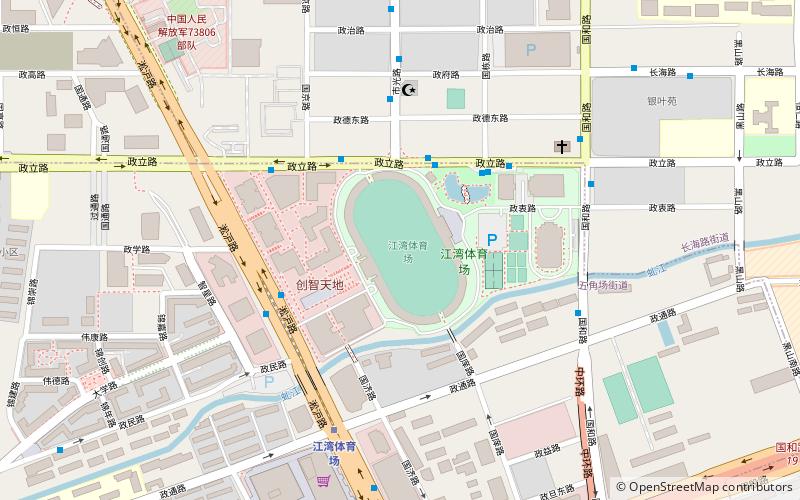 Jiangwan Stadium location map