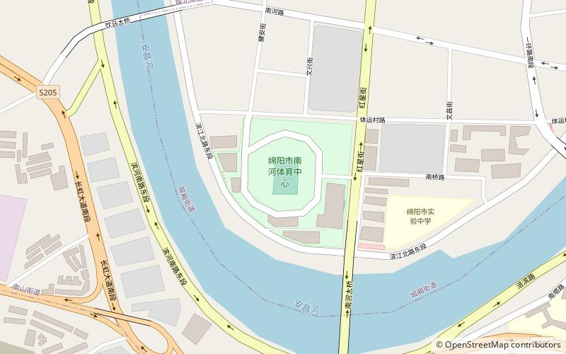 mianyang nanhe sports centre stadium location map