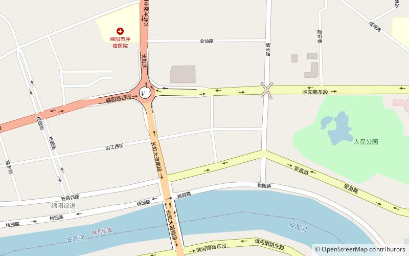 chengbei subdistrict mianyang location map