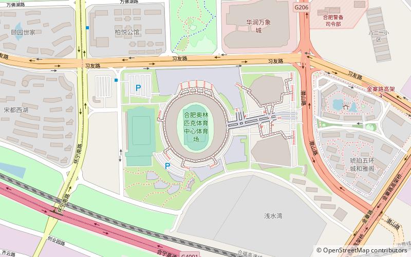 Hefei Olympic Sports Center Stadium location map
