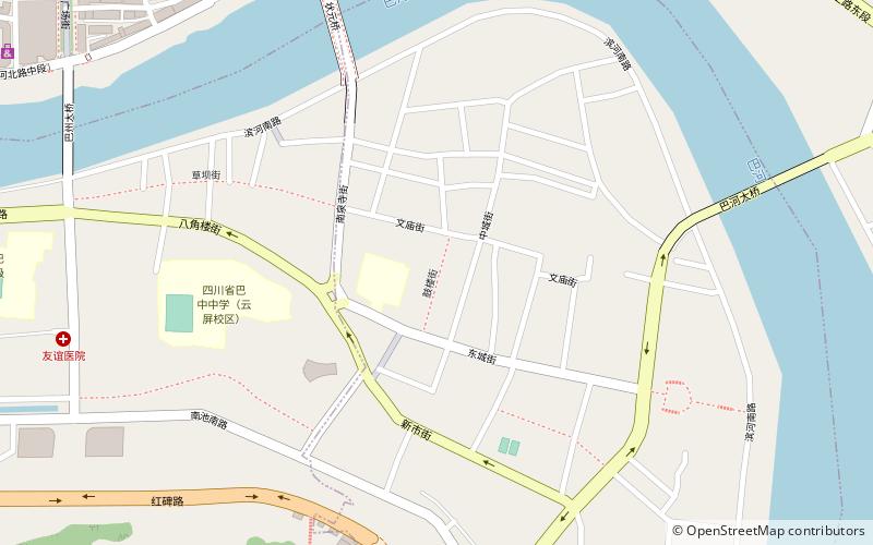 bazhou district bazhong location map