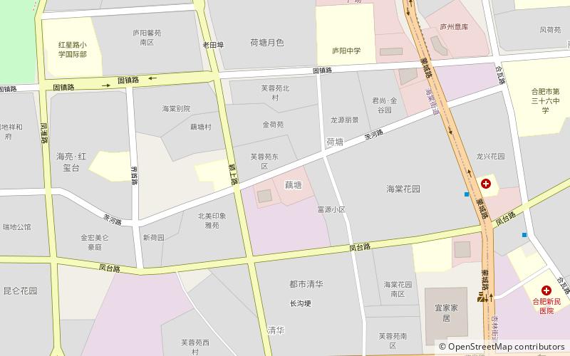 haitang subdistrict hefei location map