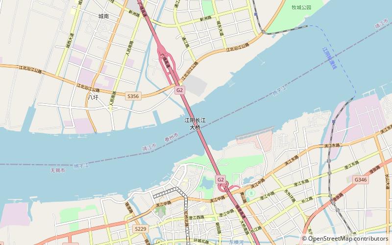 Jiangyin-Brücke location map